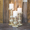 Richland Pillar Candle Holders Unique Mercury Bubble Set of 3