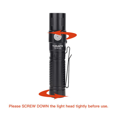 ThruNite TC15 V3 2403 High Lumen Flashlight, USB C Rechargeable LED Handheld Flashlights, Ultra-Bright XHP 35.2 LED, Indoor/Outdoor (Camping, Security and Emergency Use) Cool White - Black CW