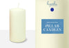 HYOOLA Ivory Pillar Candles 4x8 Inch - Unscented Pillar Candles - 2-Pack - European Made