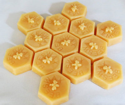 All Natural Beeswax Blocks/Apiary Grade A/Handpoured in USA/Yellow Bees Wax/Clean/Pure/BULK/Candle Making/Cosmetics/Ounces (64 Blocks)