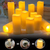 Metaku Flameless Flickering Candles Battery Operated LED Candles Set of 12 Ivory Candles with Remote & Timer for Halloween, Christmas, Bedroom, Home, Wedding, Birthday Decoration D2.2'' x H4''5''6''7"