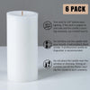 2.8x4 White Pillar Candles, 6 Pack, Unscented Pillar Candles Bulk, Dripless and Long Clean Burning Pillars Candles, Smokeless Dinner Table Candles Pillar for Wedding, Spa, Aromatherapy, Party