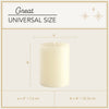 Melt Candle Pillar Candles - Unscented Candles for Home, Church, Weddings, & More - 3" x 4", Ivory