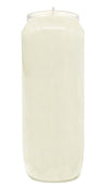 9 Day White Prayer Candles, 10 Pack - 7" Tall Pillar Candles for Religious, Memorial, Party Decor, Vigil and Emergency Use - Vegetable Oil Wax in Plastic Jar Container - by Hyoola