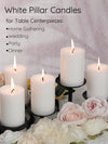 MAKALONE White Pillar Candles Set of 3-2.8" x 4" Unscented Pillar Candles Bulk- for Wedding, Parties, Spas and Dinner, Home Decoration, Church