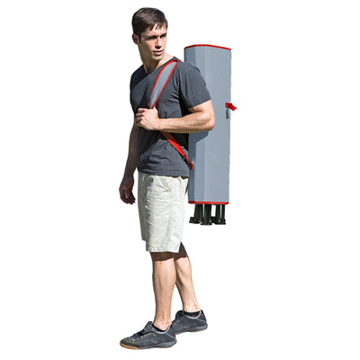 Kelsyus Original Foldable Canopy Chair for Camping, Tailgates, and Outdoor Events, Grey/Red