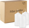 2x4 High White Pillar Candles, Set of 20, Unscented. Bulk Buy. Ideal for Wedding, Emergency Lanterns, Spa, Aromatherapy, Party