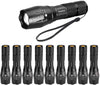 LED Tactical Flashlight Super Bright 2000 Lumen LED Flashlights Portable Outdoor Water Resistant Torch with 5 Light Modes（10Pack）