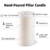 2.8x4 White Pillar Candles, 6 Pack, Unscented Pillar Candles Bulk, Dripless and Long Clean Burning Pillars Candles, Smokeless Dinner Table Candles Pillar for Wedding, Spa, Aromatherapy, Party