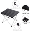 Tesouro Portable Camping Table,Folding Side Table Aluminum Top for Outdoor Cooking, Hiking, Travel, Picnic (Small, Black)