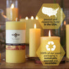 Big Dipper Wax Works Beeswax Pillar Candle, 90-Hour Long Burn, Pure Beeswax Candle, Large 3" x 6"