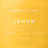 Colonial Candle Lemon Drop Scented Jar Candle, Pop of Color Collection, 3 Wick, 14.5 oz - Up to 60 Hours Burn