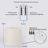 Amagic 6"x6" Extra Large Flameless Candles with 3 Wicks, Battery Operated Candles with Remote Control and Timers, 6 inch Diameter LED Pillar Candles, Real Wax, Ivory