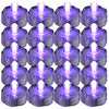 JYtrend Super Bright LED Floral Tea Light Vase Submersible Lights for Party Wedding (Purple, 20 Pack)