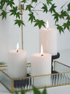 MAKALONE White Pillar Candles Set of 3-2.8" x 4" Unscented Pillar Candles Bulk- for Wedding, Parties, Spas and Dinner, Home Decoration, Church