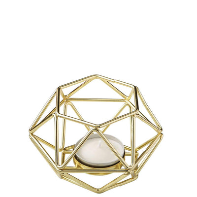 Wedding Baby Bridal Shower Party Favors, Fashioncraft Bundle of 40 4inch Gold-Tone Geometric Hexagon Tea Light Candle Holders