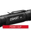 Coast G32 465 Lumen Flashlight with Pure Beam, Twist Focus and Bulls-Eye Spot Beam, Black