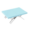 Maarch Small Beach Table for Sand Foldable, Plastic Folding Beach Tray Table, Portable Mini Low Picnic Camping Table, Light Blue