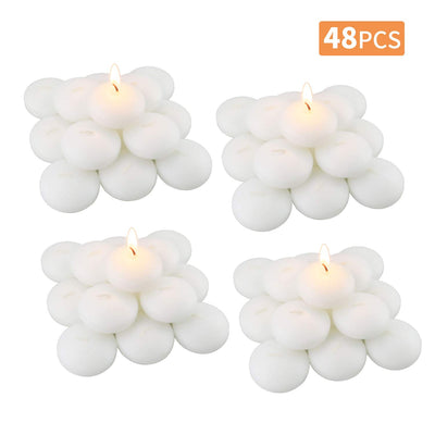 Set of 48 Unscented Floating Candles for Centerpieces, 2 Inch Small Floating Candles for Holiday, Weddings, Parties, Special Occasions and Christmas Home Decorations