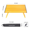 Rock Cloud Portable Beach Table Aluminum Ultralight Folding Camping Table, Yellow