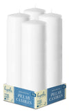 Hyoola White Pillar Candles 2x9 Inch - 4 Pack Unscented Pillar Candles - European Made