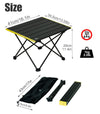 iClimb Ultralight Compact Camping Alu. Folding Table with Carry Bag, Two Size (Black - S)