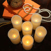 H-BLOSSOM Flickering Flameless Candles Battery Operated Real Wax Pillar Candles LED Candles with Cycling 5H Timer Pack of 6 (3" x 6")