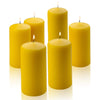 Citronella Pillar Candle - Set of 6 Citronella Candles - 6 inch Tall, 3 inch Thick - for Indoor/Outdoor Use