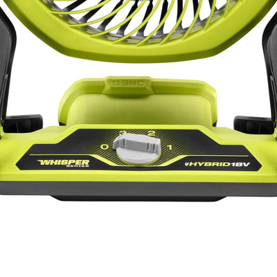 Ryobi 18-Volt ONE+ Hybrid Portable Fan(P3320) with P163 Lithium-Ion Battery(2.00Ah) and Charger