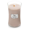 WoodWick Vanilla Sea Salt Large Hourglass Candle, Premium Soy and Paraffin Wax Blend, Pluswick Innovation Wood Wick