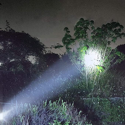 E-SHIDAI 2pcs Solar/Rechargeable Multi Function 1000 Lumens LED Flashlight, with Emergency Strobe Light and 1200 Mah Battery, Emergency Power Supply and USB Charging Cable, Fast Charging (2PC)