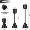 Suclain Set of 24 Short Candle Holders Metal Taper Candle Holders Modern Candlestick Holder Table Centerpieces for Party, Wedding, Dinning, Home, Birthday Decor(Black)