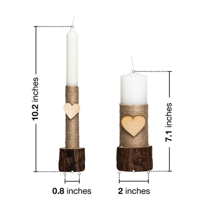 Unity Candles for Wedding Ceremony Set, Wedding Accessories for Reception Ceremony - Wedding Gifts - Candle Sets - 5.5 Inch Pillar and Two 9.8 Inch Tapers