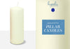 HYOOLA Ivory Pillar Candles 3x8 Inch - Unscented Pillar Candles - 6-Pack - European Made