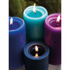 CANDWAX 3x4 Pillar Candle Set of 3 - Decorative Rustic Candles Unscented and No Drip Candles - Ideal as Large Candles for Home Interior - Dark Blue Candles