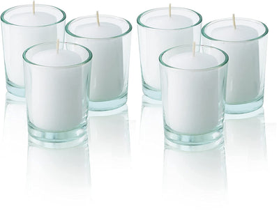 D'light Online 15 Hour Unscented White Emergency And Events Bulk Votive Candles For Wedding Votives, Luminary Candles, Restaurants, Churches, Bars, Parties, Spa and Decor (Set of 288 - White, 15 Hour)