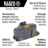 Klein Tools 60155 Portable Cooling Fan for Hard Hats and Safety Helmets, Powered by USB Rechargeable Battery to Cool Head, Neck, and Face