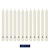 Colonial Candle Unscented Taper Candle, Classic Collection, White, 10 In, Pack of 12 - Up to 8 Hours Burn