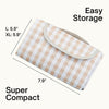 ESLA Picnic Blanket Waterproof Foldable in Large 80x60in and Extra Large 80x80in Cute Gingham Portable Compact Beach Blanket Oversized XL Outdoor Mat 234