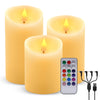 ALED LIGHT Rechargeable Candles Flickering with Remote,Flameless Candles Built-in Rechargeable Battery,RGB&Warm White Real Wax LED Candles for Home Decoration,Christmas,Party