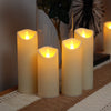 Homemory Flameless Candles, LED Candles, Battery Operated Candles with Remote Timers, Electric Fake Candles, Made of Frosted Plastic, Won't Melt, Ivory, Set of 9