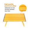 Rock Cloud Portable Beach Table Aluminum Ultralight Folding Camping Table, Yellow