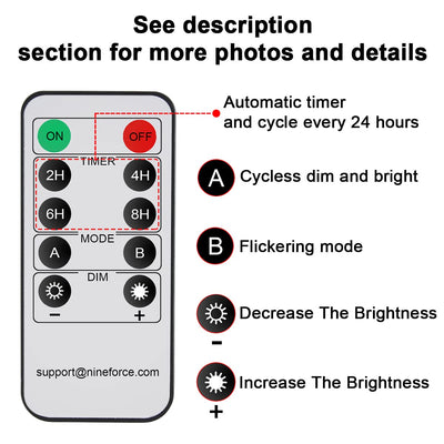 Window Candles with Remote Timers 10PCS Battery Operated Flickering Flameless Led Electric Candle Lights with Silver Base and 10PCS Suction Cups Taper Candles Holder for Christmas Decorations