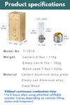 CAMPINGMOON Camping Gas Lantern Gas Candle with Empty Tank Wooden Lantern Case T-1D15 (Gas Lantern T-1D15)