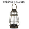 Nuptio Vintage Candle Lanterns Decorative with Handle Rustic Portable Pillar Candle Holder with Glass Wrought Iron Farmhouse Lantern for Wedding Party Centerpiece Garden Decor Indoor Outdoor Use