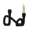 Bloomingville Resin Taper, Black Candle Holder