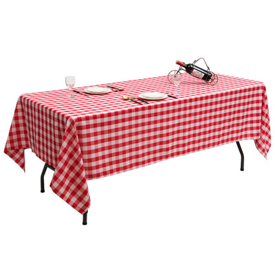 Giantex 10 Pieces Table Cloth, Checkered Tablecloth Rectangle |60"X102", Wrinkle Resistant Gingham Table Cloths, Buffalo Plaid Table Cover for Kitchen Dining Wedding, Picnic Table Cloth