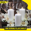 Large Pillar Candles, unscented Candles White unscented Long Burning Pillar Candles for Spa, Home, Restaurants, Church - Bulk Slow Burning Pillar Candles 3 Inches - (Pack of 10) by Zuvo