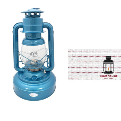 Light of Mine | Dietz #2500 Jupiter Oil Burning Lantern| Kerosene Oil Lamp | Camping Lantern with 6 Pack of 7/8" Wick Strips (Blue)