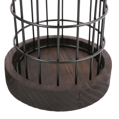 Wire Metal Cloche Set of 2, Decorative Candle Holder Cage Lanterns for Table and Farmhouse Decor